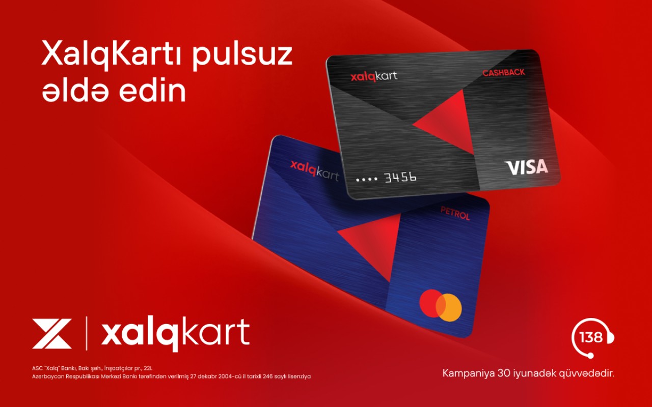  XalqKart-ı indi pulsuz əldə edin